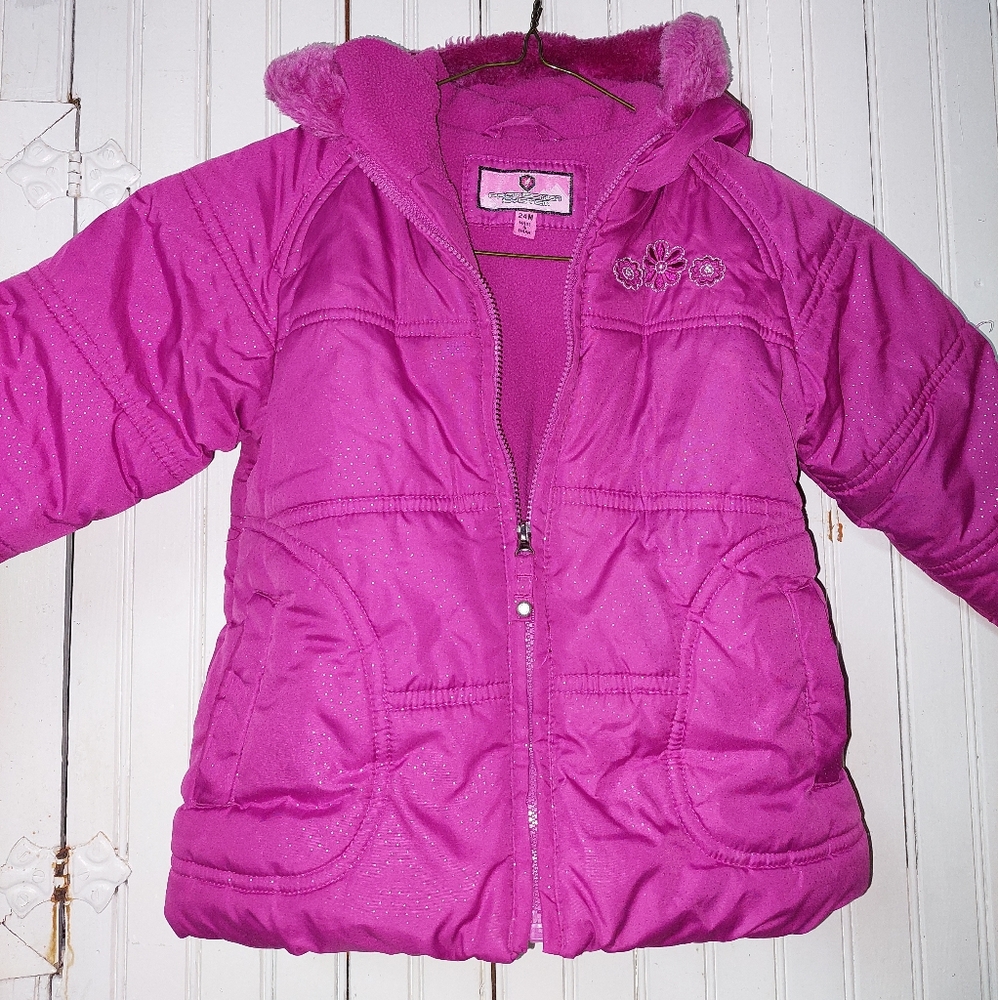 🎀Baby Girls Fushia Protection System Coat Size:24 Months, Color:Fushia Pink